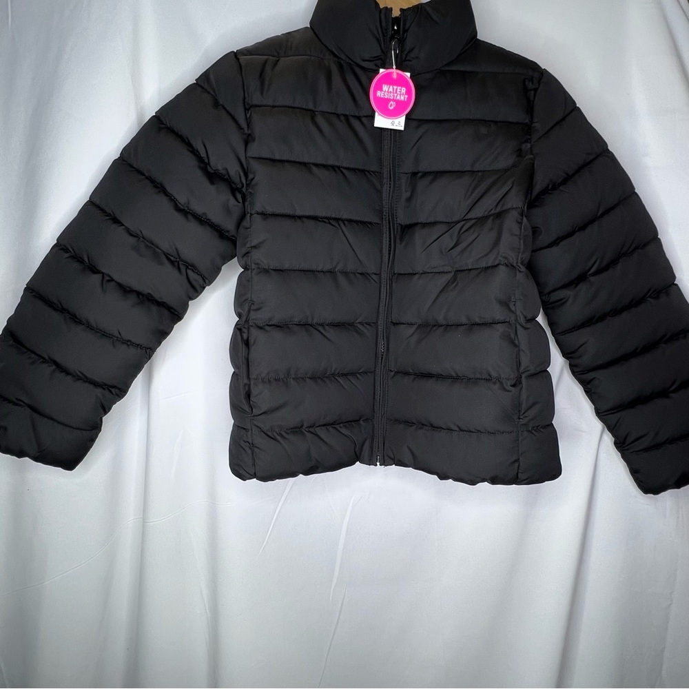 The Childrens Place Girl's Winter Coat Puffer Jacket Black Medium-7/8 -Kids NWT
